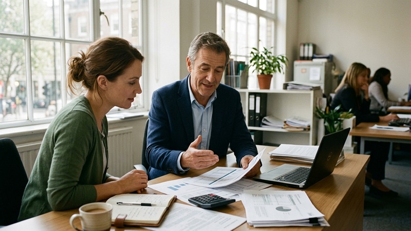 Where to get best investment advice RPRInvesting: advisor and client reviewing documents